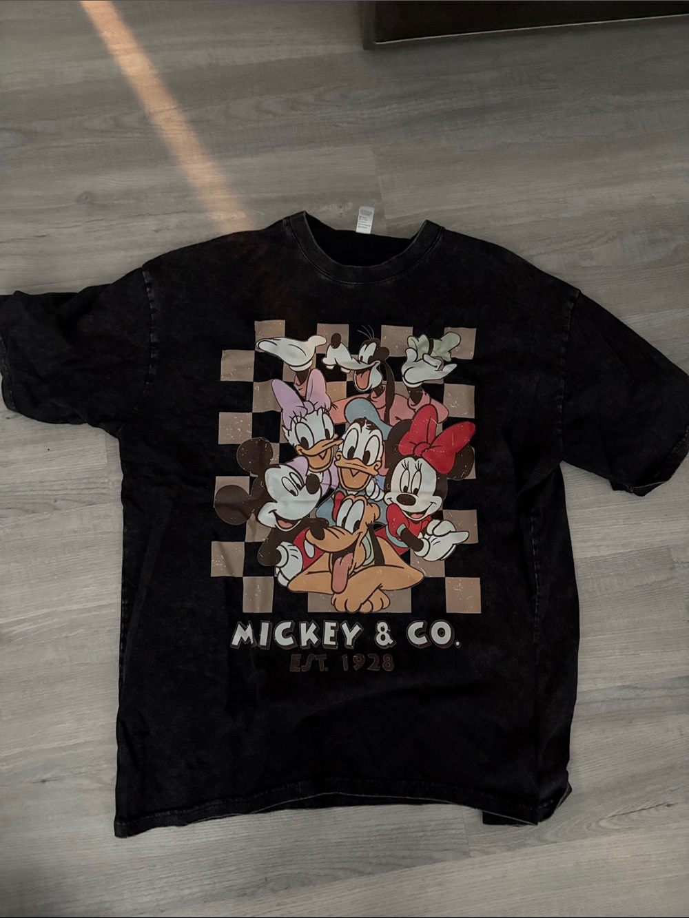 Disney Black Tee with Mickey & Friends Graphic